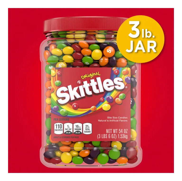 Skittles Originales, 54 Oz. Fruity Candy Bulk Jar