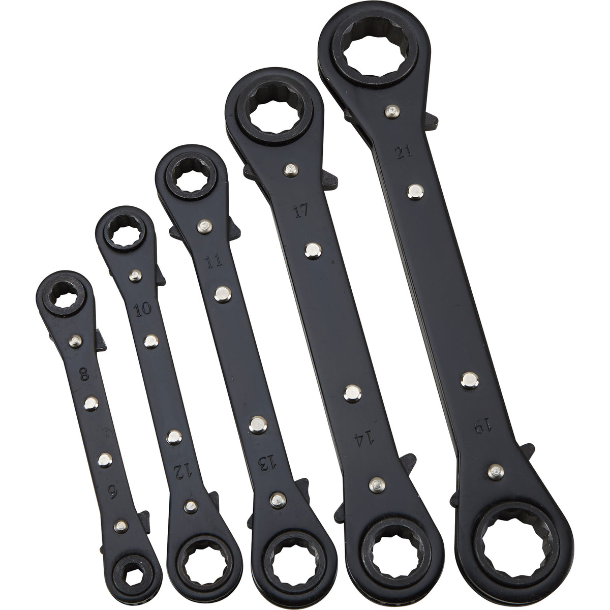 Juego de llaves hexagonales de trinquete Ironton — 5 piezas, métricas