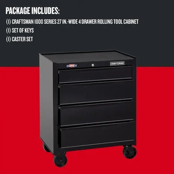 Gabinete Para Herramientas Con Ruedas  4 Cajones Serie 1000