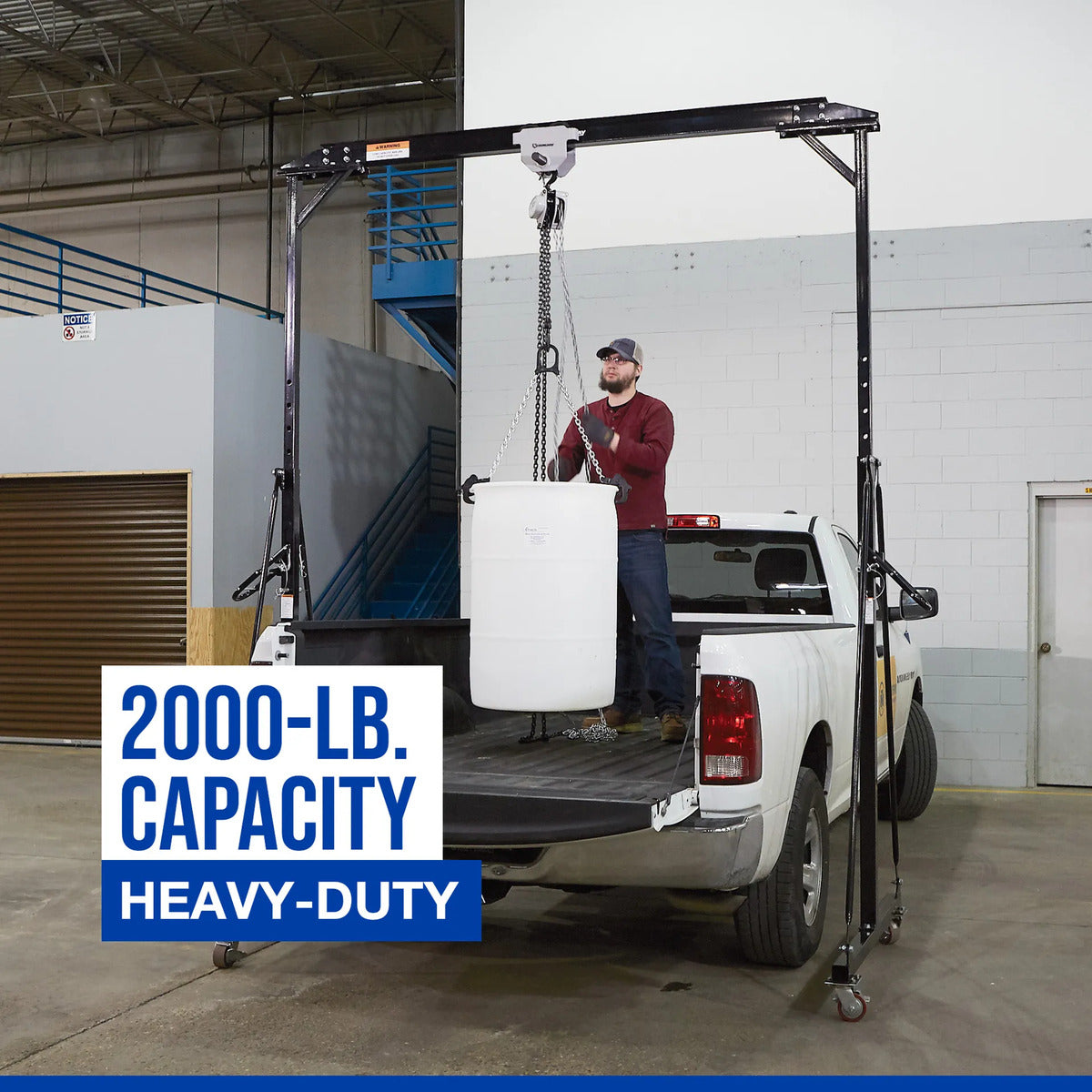 Grúa Pórtico Ajustable Strongway 2000 Lbs - 3.6 Metros