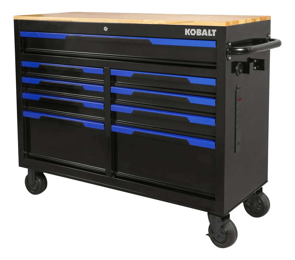 Banco De Trabajo Rodante Kobalt De Madera Con 9 Cajone