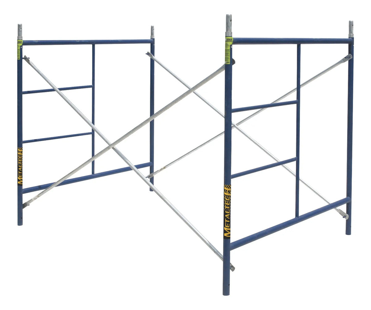 Set De 3 Andamios Metaltech 5x5x7 Ft Mason Frame Uso Rudo