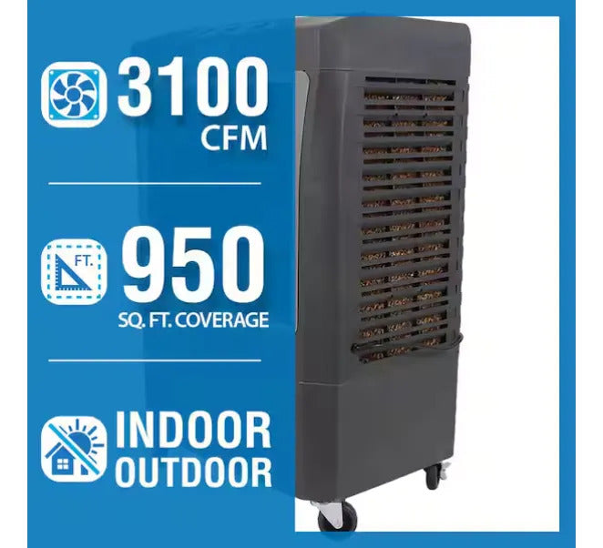 Enfriador Evaporativo Industrial 3100 Cfm Portátil 950 Sq Ft