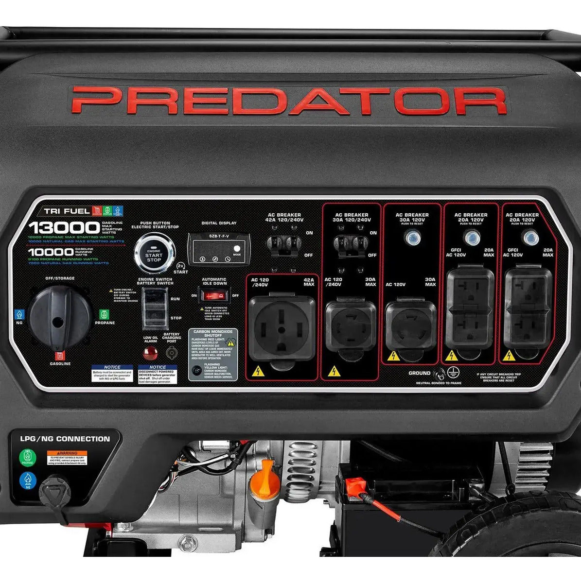 Generador  Predator 13kw Tricombustible | Arranque Remoto