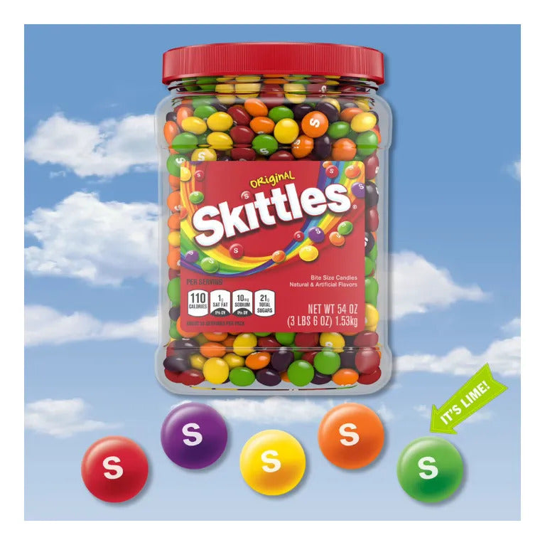 Skittles Originales, 54 Oz. Fruity Candy Bulk Jar