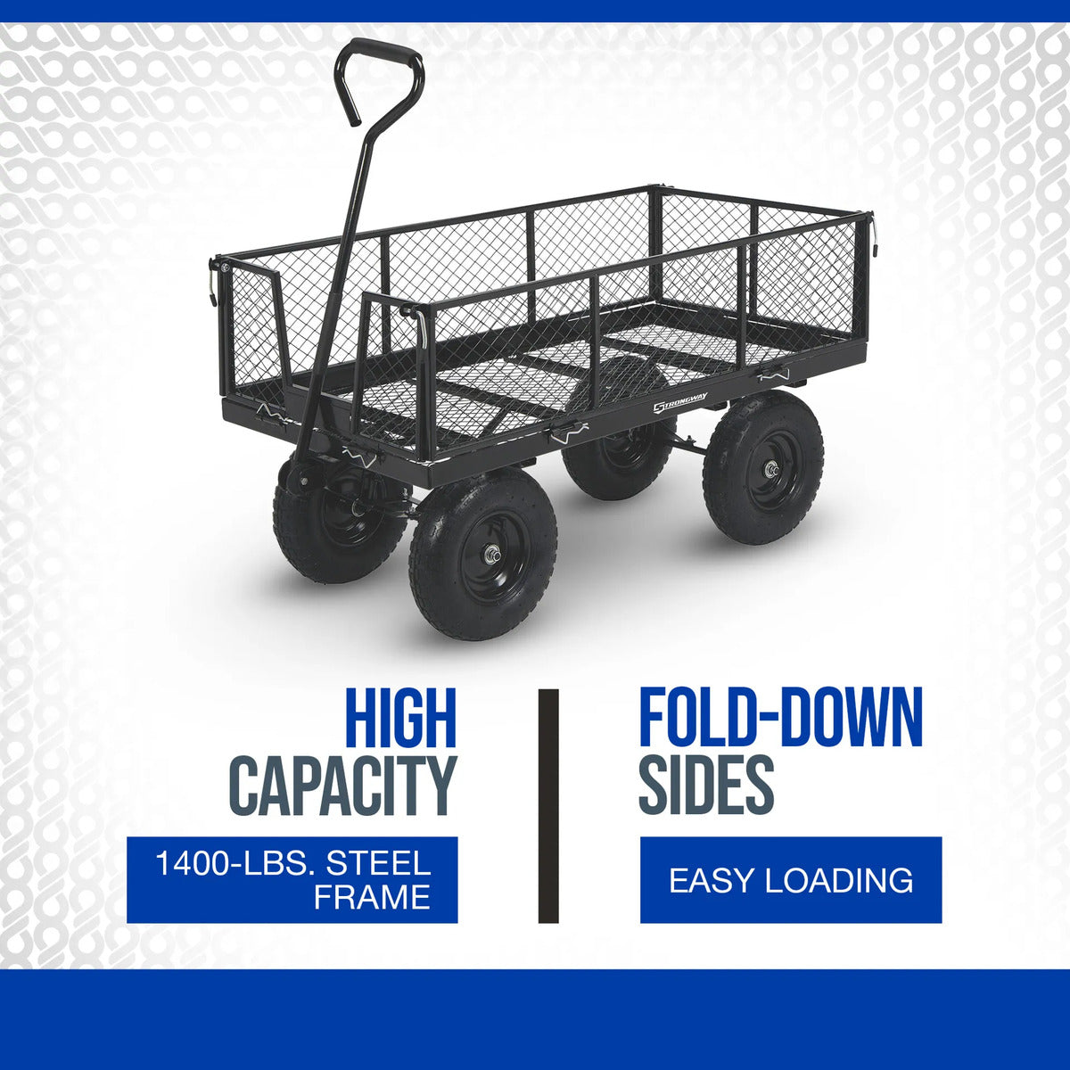 Carro De Jardín Strongway Steel Jumbo 1400 Libras