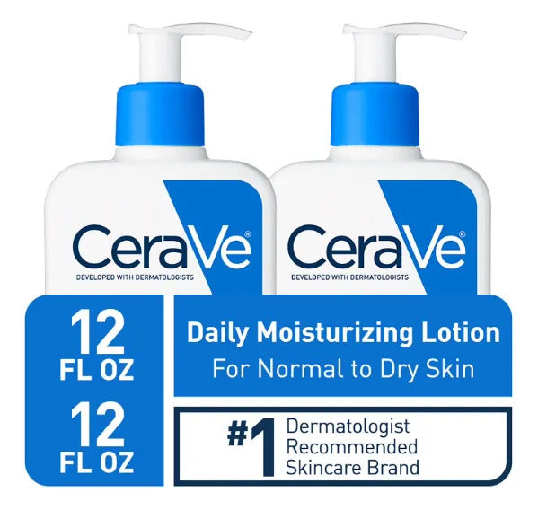 Crema Hidratante Cerave Locion Diaria 2 Piezas De 12 Oz