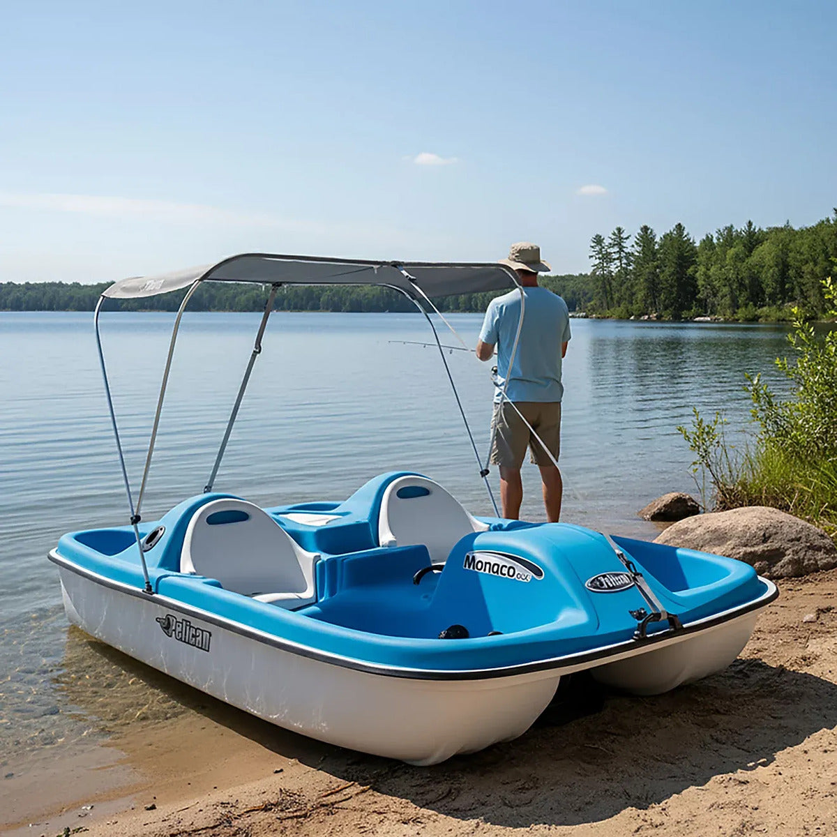 Barco Recreativo A Pedales De Pesca Pelican Monaco Dlx