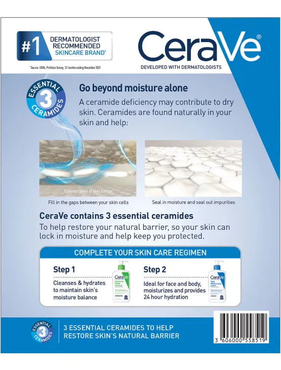 Crema Hidratante Cerave Locion Diaria 2 Piezas De 12 Oz