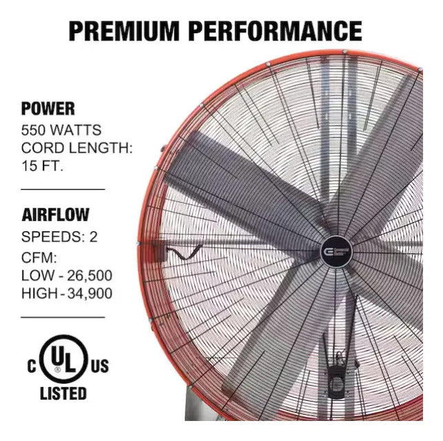 Ventilador Industrial Drum Fan 60 Pulgadas 2 Velocidades