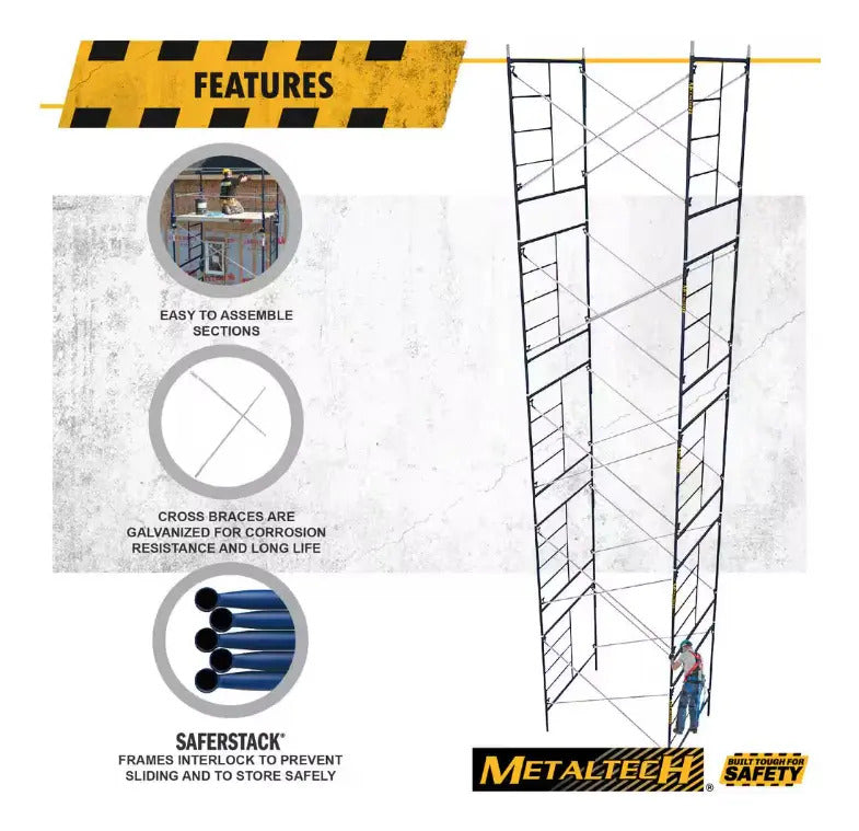 Juego De 5 Andamios Metaltech Profesionales