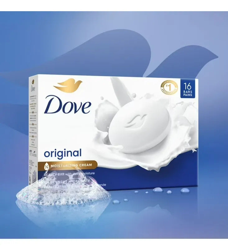 Jabón En Barra Dove Beauty, Blanco Original,16 Pzas 3.75 Oz