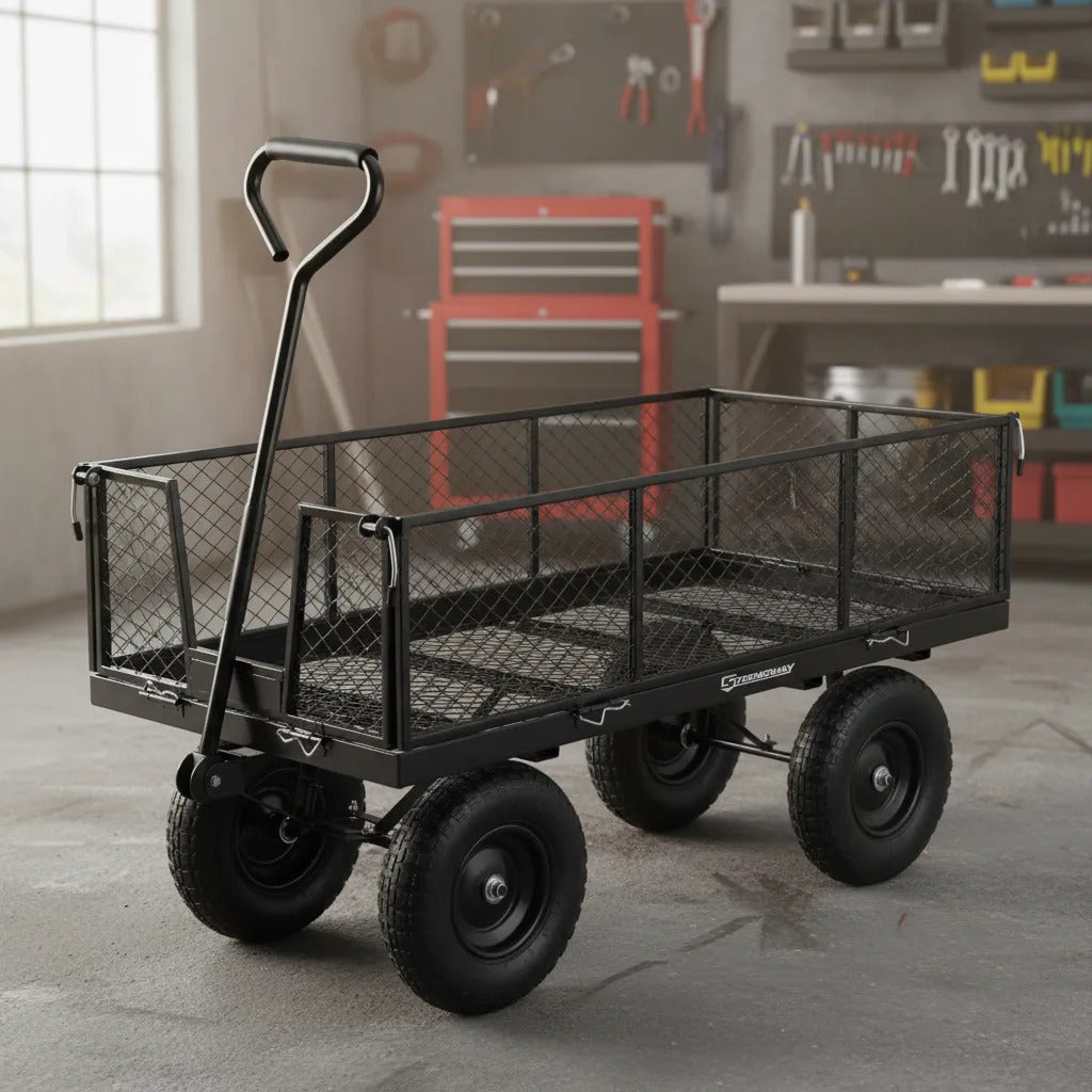 Carro De Jardín Strongway Steel Jumbo 1400 Libras