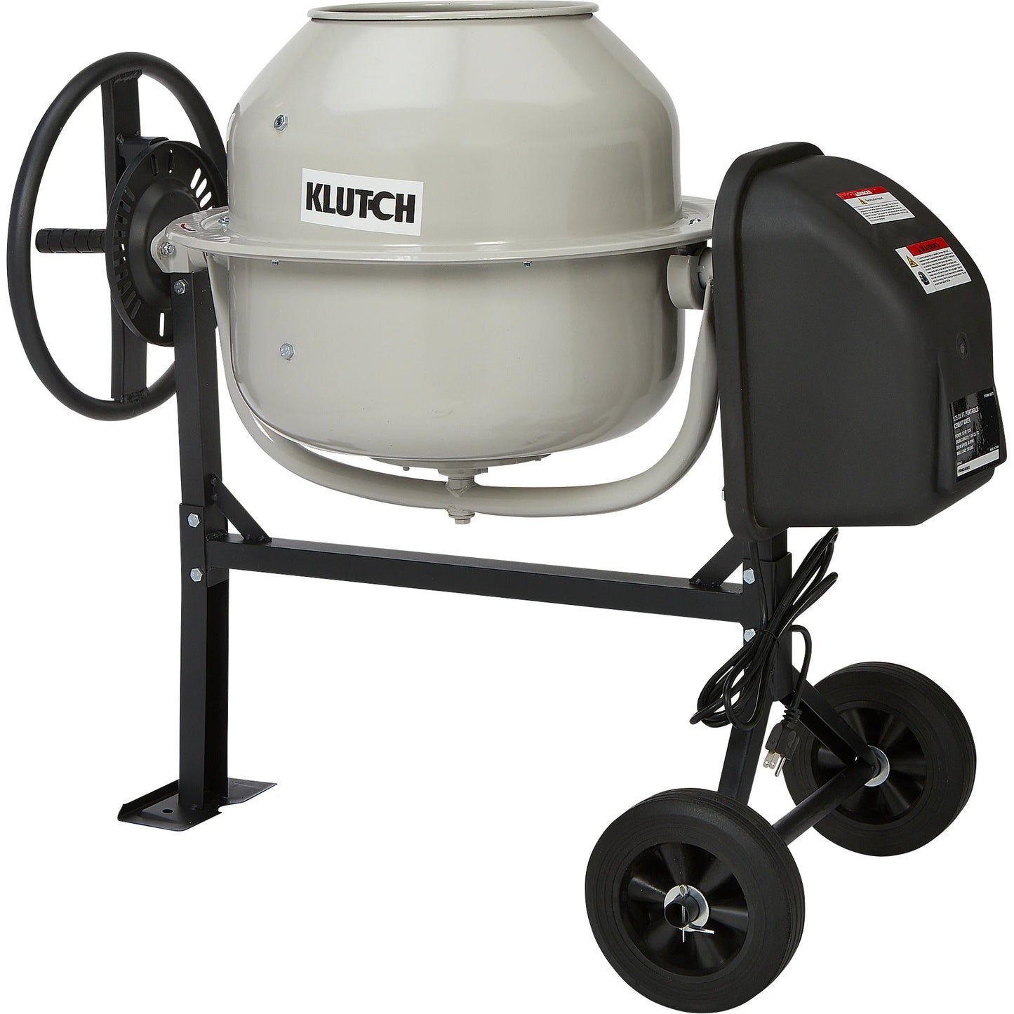 Mezclador de cemento eléctrico portátil Klutch - 1.75 cu.