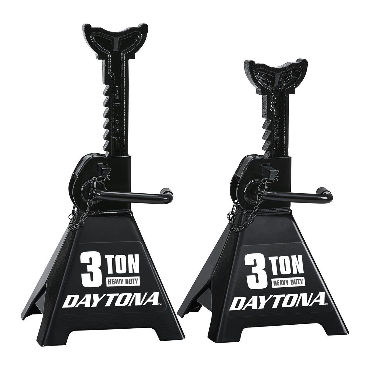 Soportes de gato de trinquete de servicio pesado de 3 toneladas, negro.
