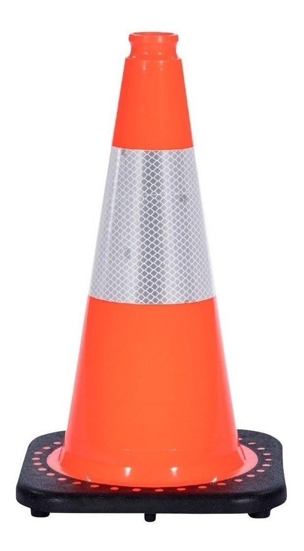 Cono De Tráfico Jbc  Naranja, Con Collar Reflectante 3m, 18