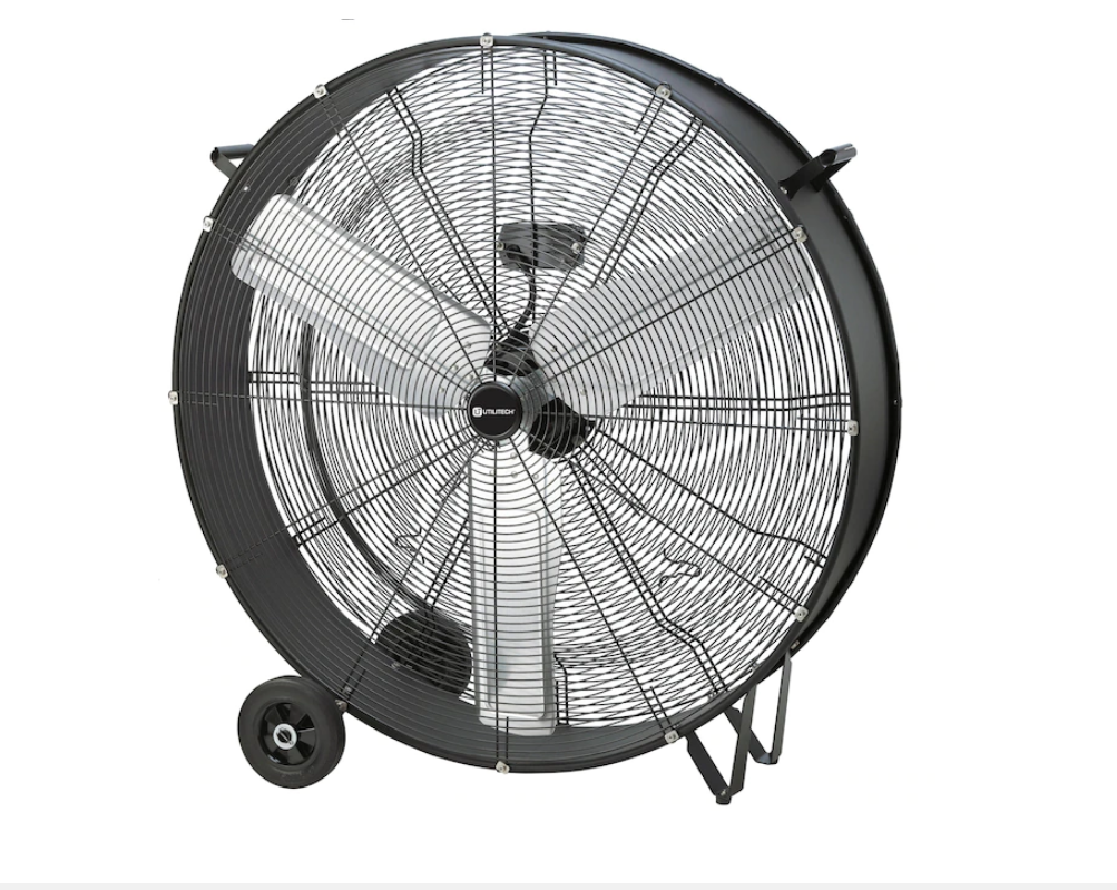 Ventilador Industrial Negro Para Interiores De 36 Pulgadas