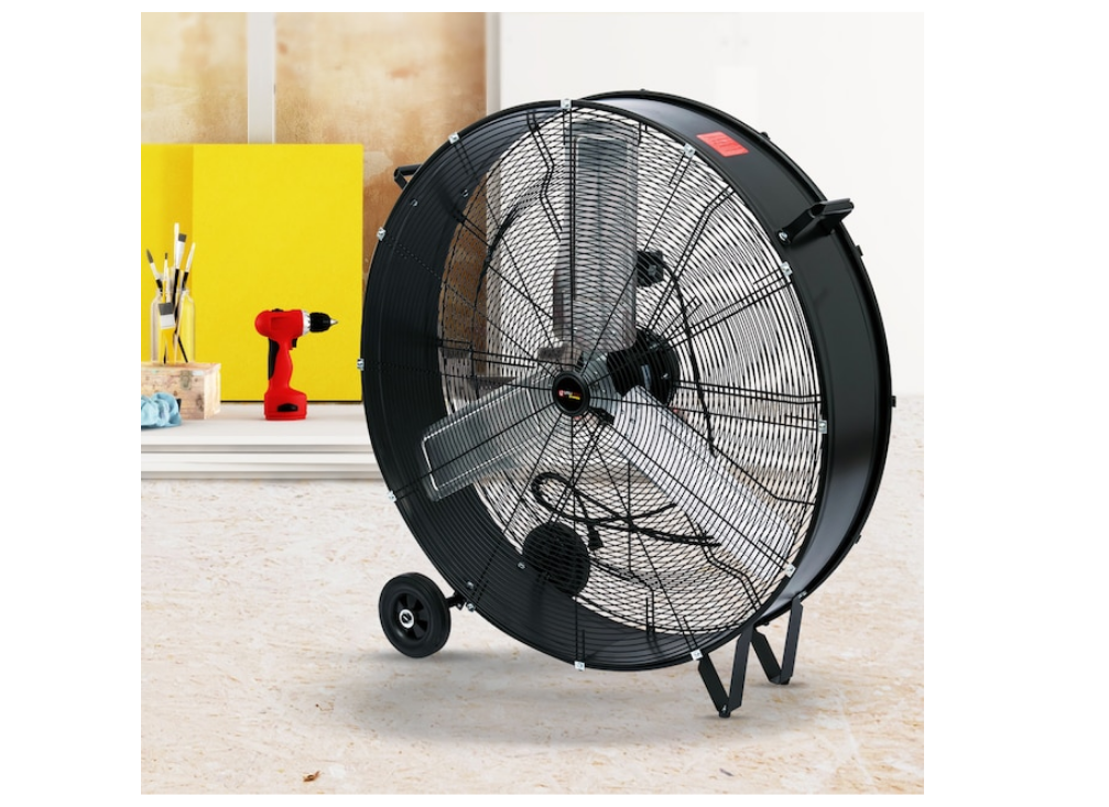 Ventilador Industrial Negro Para Interiores De 36 Pulgadas